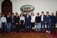 РАУЛЬ ХАДЖИМБА ПРИНЯЛ ВЕДУЩИХ СПОРТСМЕНОВ АБХАЗИИ
